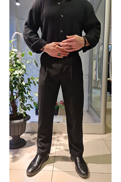 kastrioti dökümlü pileli baggy kumaş pantolon