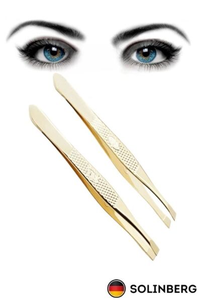 Dahaus 2li Cımbız Seti Düz ve Yan Uçlu Cımbız Seti Gold XLC516519