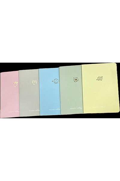 Gıpta Pastel Colored Micro Notes A6 Notebook - 60 Yp, Wire Stitched and Unlined