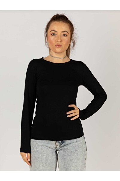 BLUEMOOR المرأة طويلة الأكمام طاقم الرقبة الجسم