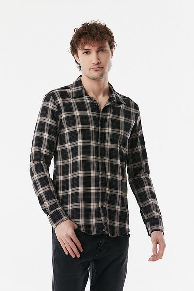 Fulla Moda Plaid Patterned Snap Shirt