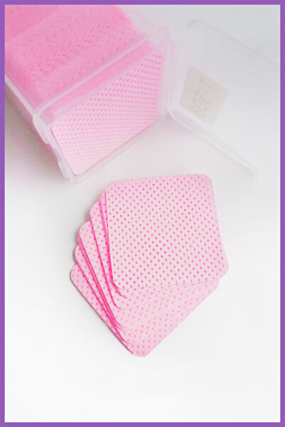 Gold Beauty Kutulu Tüysüz Ped, Oje Çıkarıcı Tırnak Temizleme Mendili Pembe