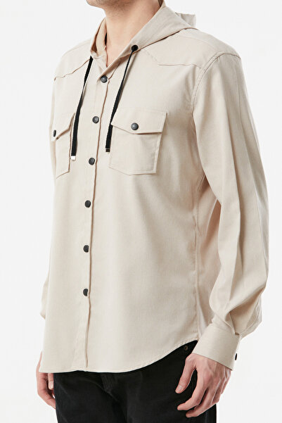 Fulla Moda Hooded Double Pocket Shirt