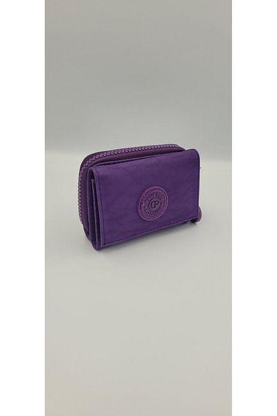 DAVID POLO Women's Crinkle Fabric Mini Size Sports Multi-Pocket and High Quality Wallet