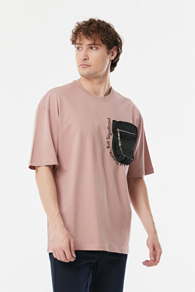 Fulla Moda Printed Oversize T-Shirt with Pocket Detail