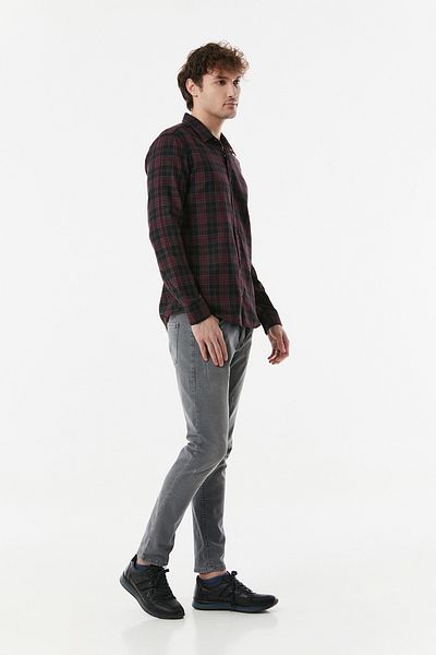 Fulla Moda Plaid Patterned Snap Shirt