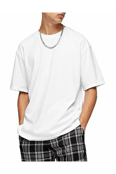 THE WHITE Tricou alb oversize pentru bărbați