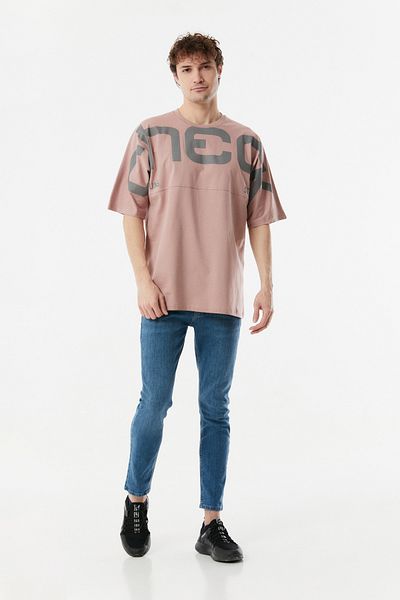Fulla Moda Printed Crew Neck Oversize T-Shirt