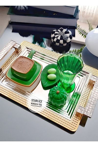 Starmix Coffee Serving/Leaf Designed Dragee/Turkish Delight Dishes, 6-pcs.