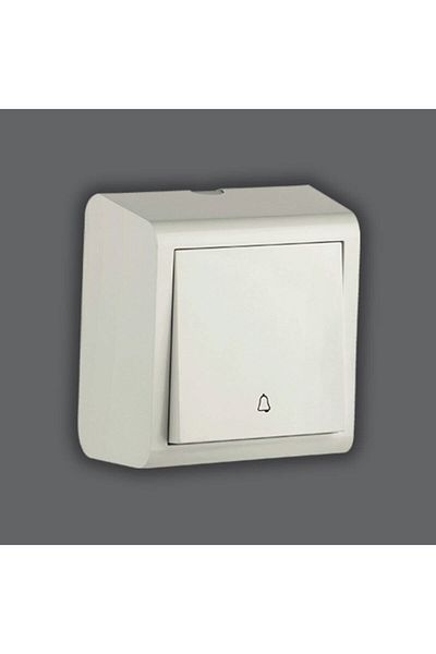 NİVO White Nivo Surface Mounted Bell Switch