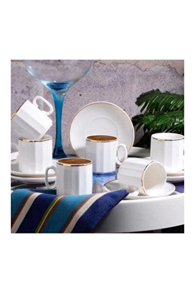 Kosova BYZ042 Bone Kahve Fincan Takımı 100 Cc 6 Lı