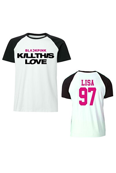 Butik Μπλουζάκι Blackpink Lisa 97 με στάμπα πίσω Γυναικείο μπλουζάκι μπέιζμπολ