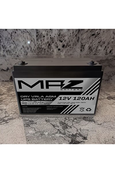 Maz Akü 12 Volt 120 Amper (Ah) Kuru AGM VRLA UPS Akü Yeni Üretim