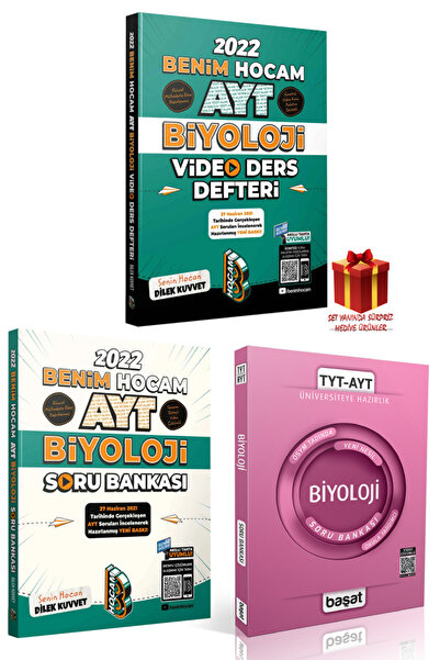 Başat Yayınları Benim Hocam AYT Biyoloji Ders Defteri+AYT Biyoloji Soru Banka...