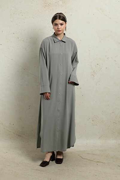 ZÜLAYS Duble Kol Salaş Gömlek Gri