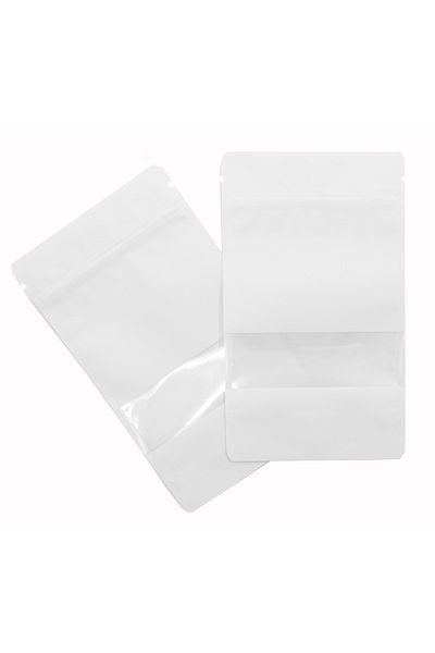 reprodesign Ziplock Doypack Packaging with White Window - 10 Pieces, 250 Grams