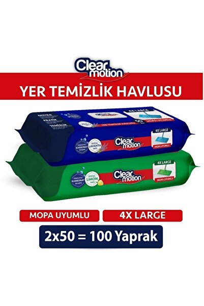Clearmotion Clearmotion Yer Temizlik Havlusu (2X50) 100 Yaprak