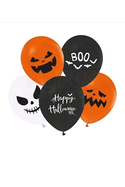 BalonEvi Halloween Halloween Printed Balloon 8 Pieces