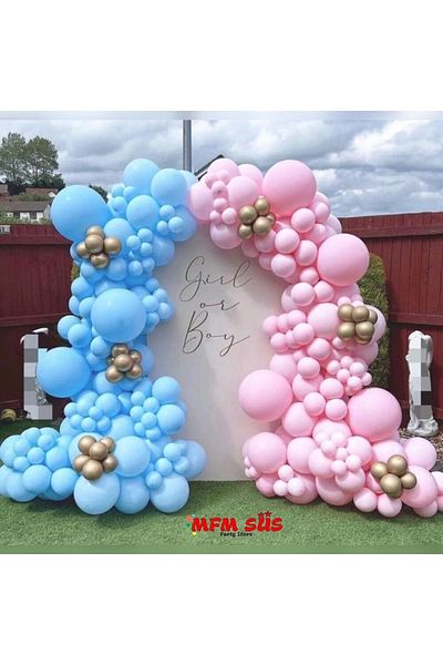 MFM Party Pink Blue Girl Or Boy Chain Balloon Set