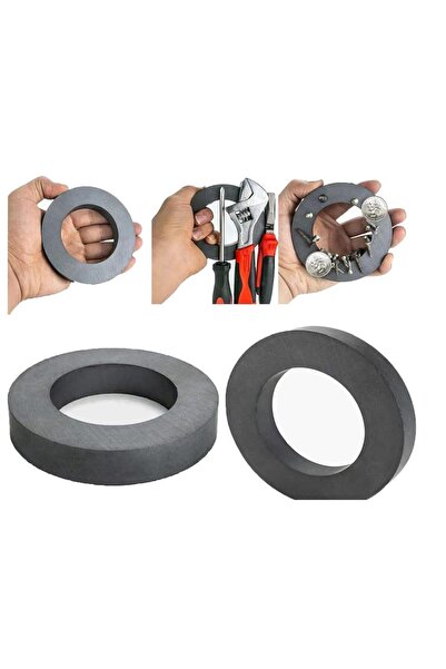 Hdg 2 Adet Büyük Halka Mıknatıs, 70x32x10 Ferrit Kömür Halka Seramik Mıknatıs Magnet Dekoratif Magnet