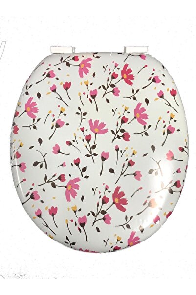 Genel Markalar Klasik Extra Süngerli Yumuşak Klozet Kapağı 1.kalite Çiçek Des...