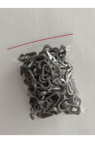 perhal perde ve halı 50pcs Gray Color Rustic Curtain Clips, Rustic Curtain Hooks, Rustic Clips
