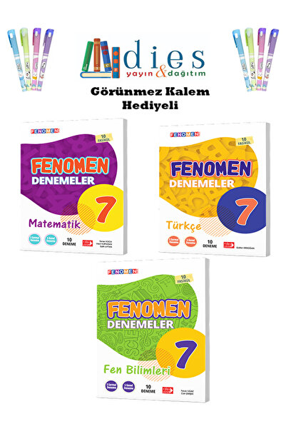 Fenomen Yayıncılık Fenomen 7. Sınıf Matematik-Türkçe-Fen B. Branş Deneme Seti