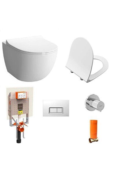 VitrA Sento Rim-ex Asma Klozet + Gömme Rezervuar 800-1868