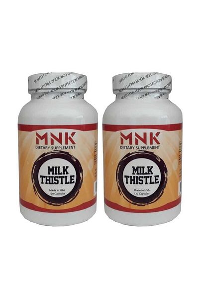 Mnk Milk Thistle 350 Mg - 2 Boxes Total 240 Capsules Camel Thistle Us