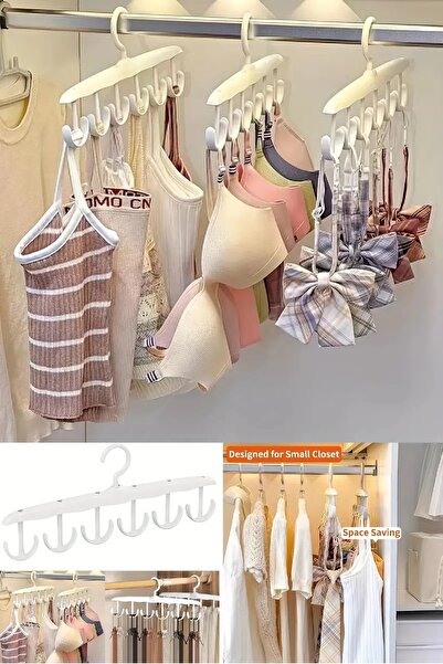 BİTERSE 12 Kancalı 1 Adet Döner Mekanizmalı Çok Fonksiyonlu Giysi Askısı Askılık