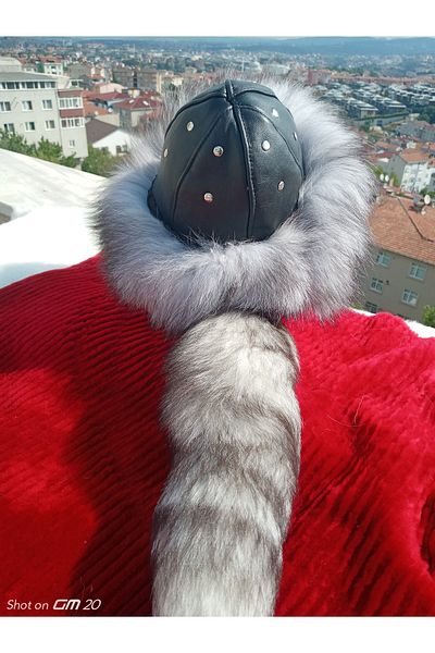 hoaryage Detachable Tail Kıpçak Börk Kalpak Hat Small Size