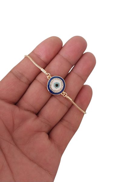 SEVENSLEEPERS Gold Color Bracelet, Zircon Stone Look Elevator Adjustable to Wrist