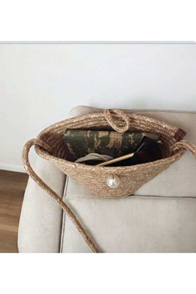 bayram taşcıoğlu home desing Crossbody Bag, Straw Bag, Bag with Pearls, Mini Bag