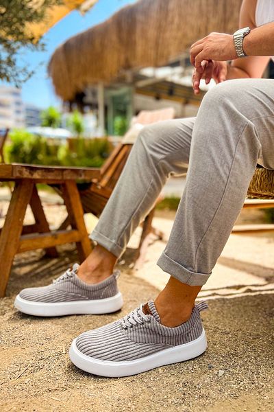 BZ Moda B173 Model Orthopedic Sole Casual Ανδρικά Κλασικά Παπούτσια - Velluto Velvet, Anthracite