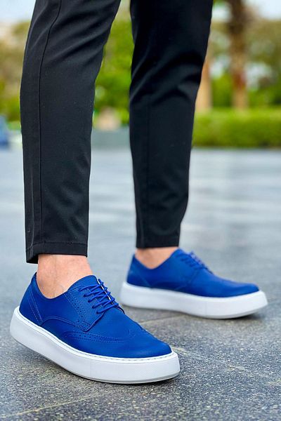 BZ Moda B149 Change Over - Pantofi clasici pentru bărbați casual cu talpă ortopedică CBT Blue