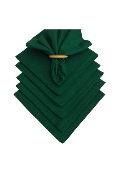Nia Deco Set de 12 șervețele de servire din țesătură de culoare verde, 100% nano in