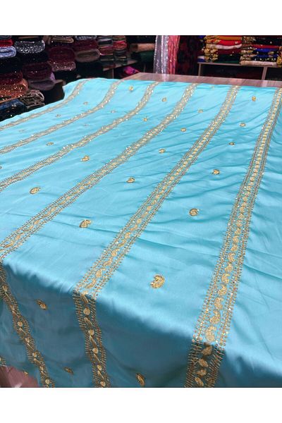 OsmanKumaşDantel Satin Fabric - Embroidered Design