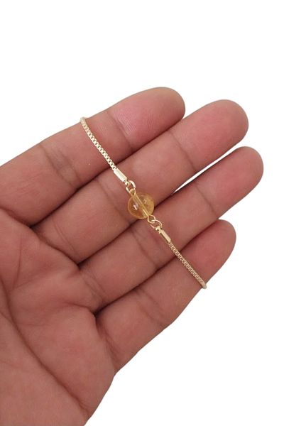 SEVENSLEEPERS Elevator and Adjustable Bracelet - Natural Stone, Citrine Bead, Gold Color Plated
