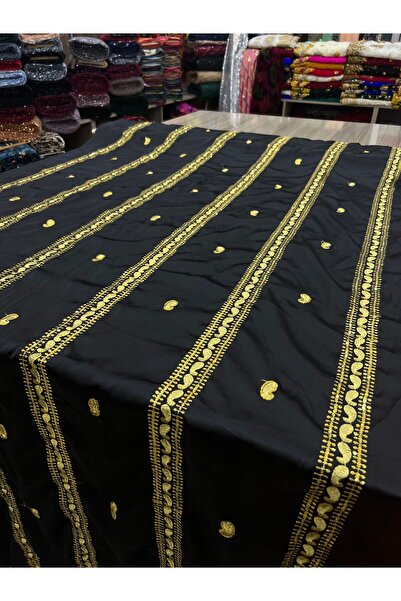 OsmanKumaşDantel Satin Embroidered Fabric - Elegant and Comfortable Design