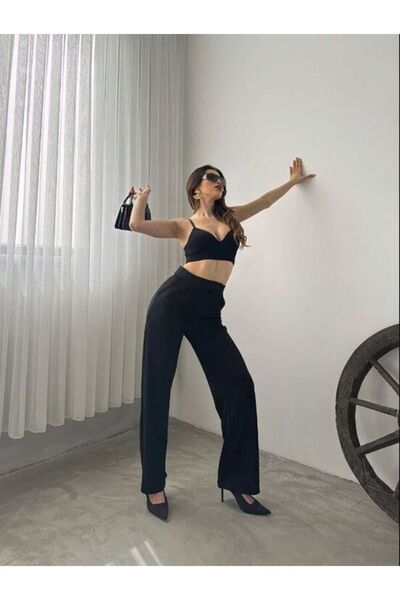 racel fashion KADIN YÜKSEK BEL PALAZZO PANTOLON