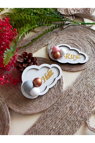 EDDE TASARIM 20 li Bulut Magnet Yenidoğan Bebek Mevlüt Doğum Günü Sünnet Mevlid