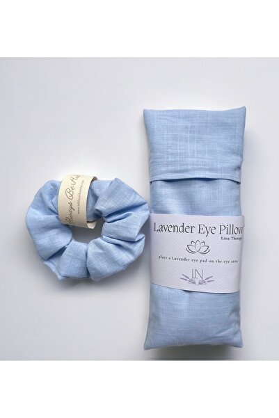 Işıldayan Kutular طقم وسادة عين وإبزيم لافندر - أزرق ناعم - ملحقات تأمل اليوغا