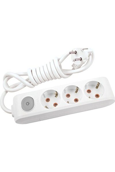 VİKO 2 جبل. مقبس ثلاثي مؤرض - كابل محمي للأطفال مع مفتاح