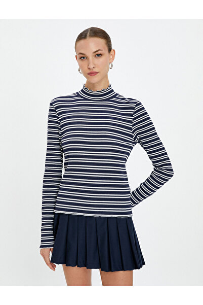 Koton Stojan na tričko s dlouhým rukávem, bavlněný žebrovaný