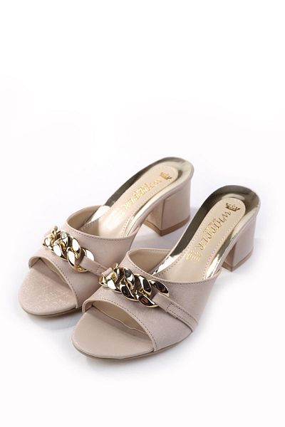 Papuçsepeti 3924 Model Square Heeled Shoe Slippers
