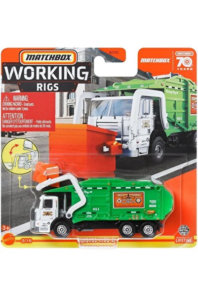 Matchbox Çöp Kamyonu Garbage King Xl Orijinal Lisanslı Iş Makinesi Model Araç Oyuncak Araba Diecast Arabası