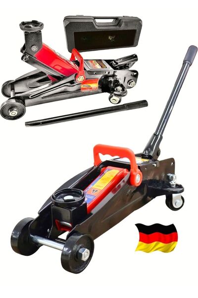 DYNAMİC MAX ALMAN 2.5 Ton Arabalı Tekerlekli Hidrolik Timsah Kriko  ÇANTALI  ...