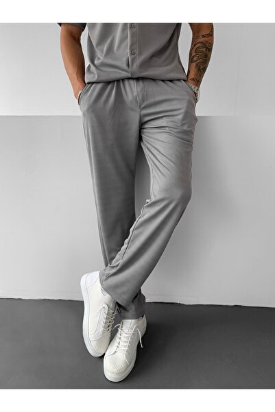 NO1 KONSEPT Gray Relaxed Fit - Twisted Corded Set