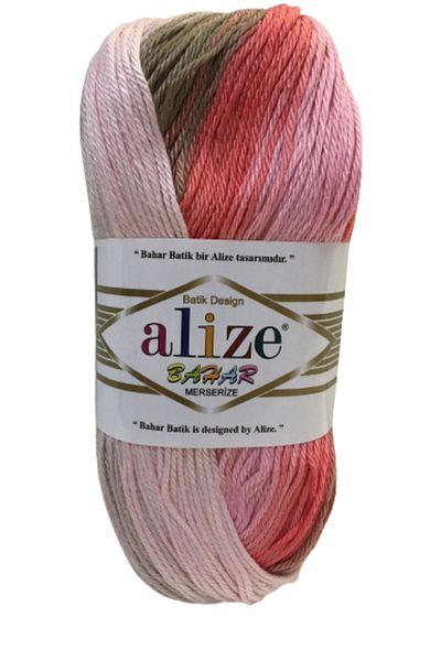 Alize 5970 Model Pink Spring Batik Mercerized Cotton Hand Knitting Yarn - Skirt, Blouse, Pareo, Amigurami