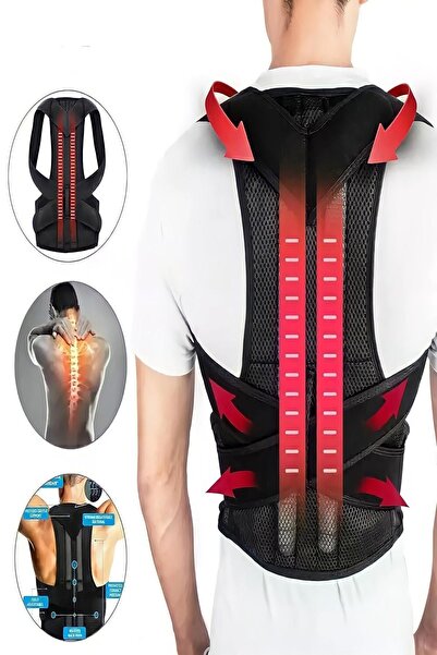 UYDEE Medikal Sırt Omuz Bel Destek Kamburluk Önleyici Dik Duruş Destek Korse ...